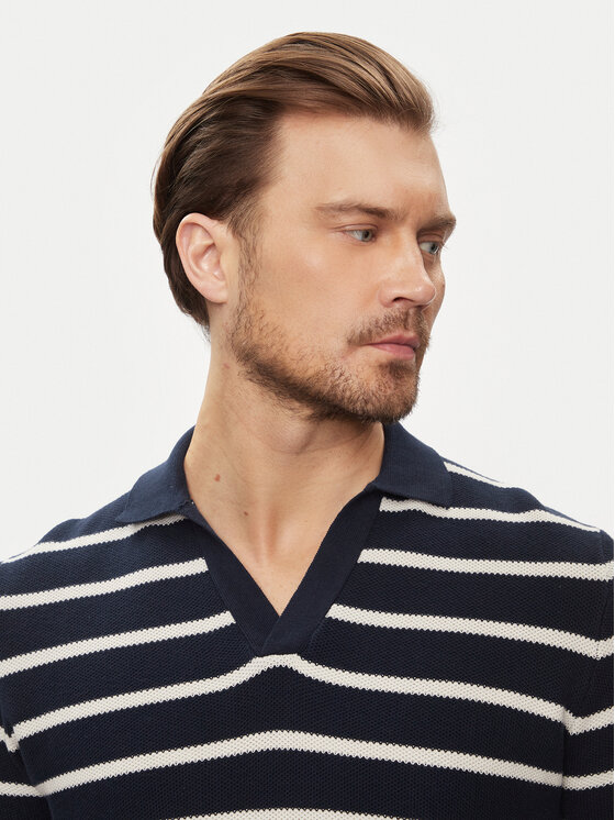 Brave Soul Brave Soul Тениска с яка и копчета MK-162CANNES Бял Straight Fit