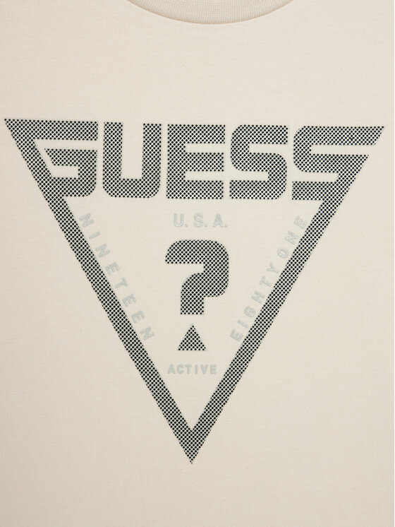 Guess Guess T-shirt L4GI34 J1314 Écru Regular Fit
