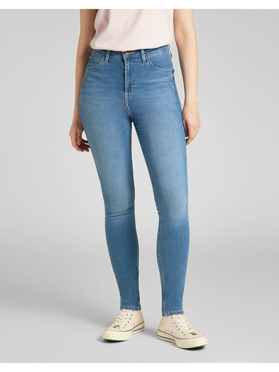 Lee Lee Jeansy IVY Niebieski Skinny Fit