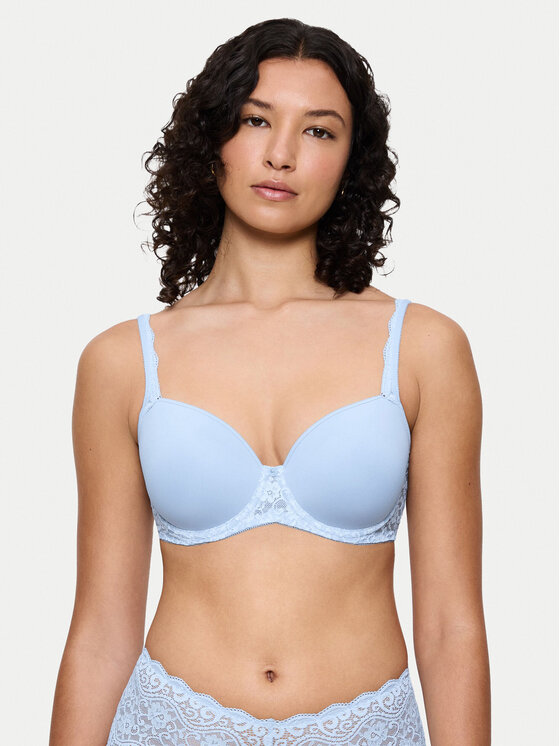 Triumph Biustonosz z fiszbiną Amourette 10214770 Błękitny
