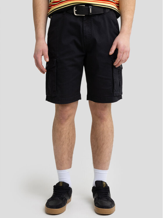 BIG STAR BIG STAR Szorty materiałowe MORRISE_906_110 Czarny Classic Fit