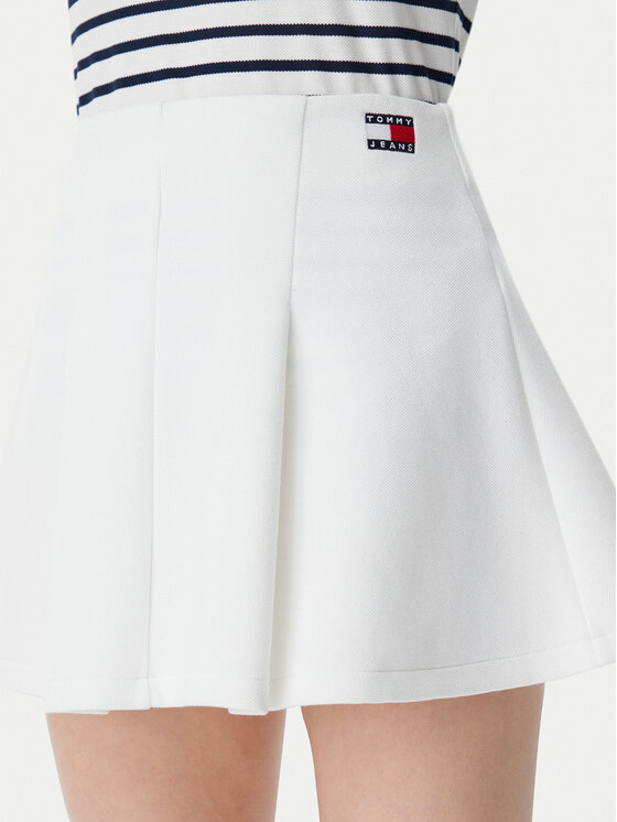 Tommy Jeans Tommy Jeans Mini suknja Badge DW0DW20268 Écru Regular Fit