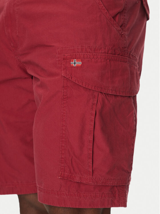 Napapijri Napapijri Auduma šorti Noto 2.0 NP0A4HOQ Sarkans Regular Fit