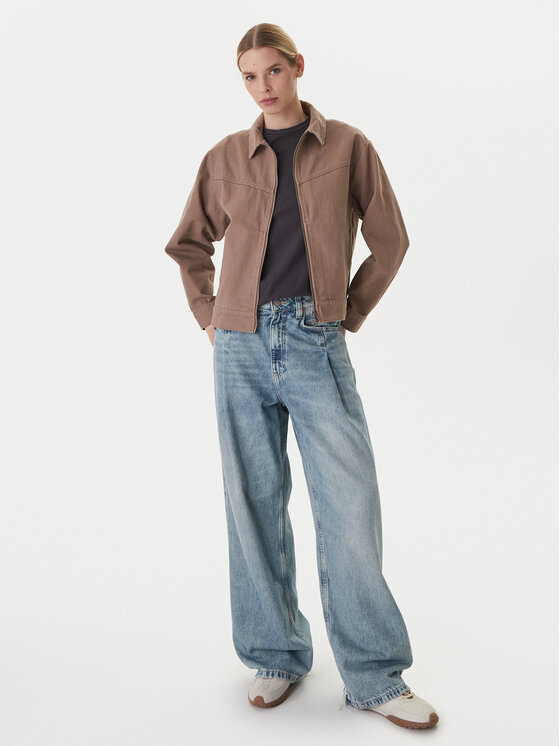 RVCA RVCA Giacca di jeans Dayshift II 23B153503 Beige Regular Fit