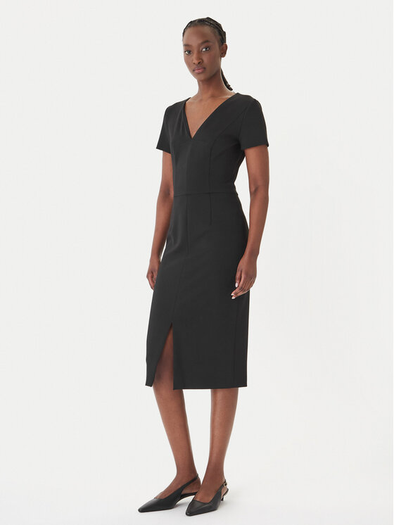 HUGO Rochie cocktail Kalamara-3 50533641 Negru Slim Fit