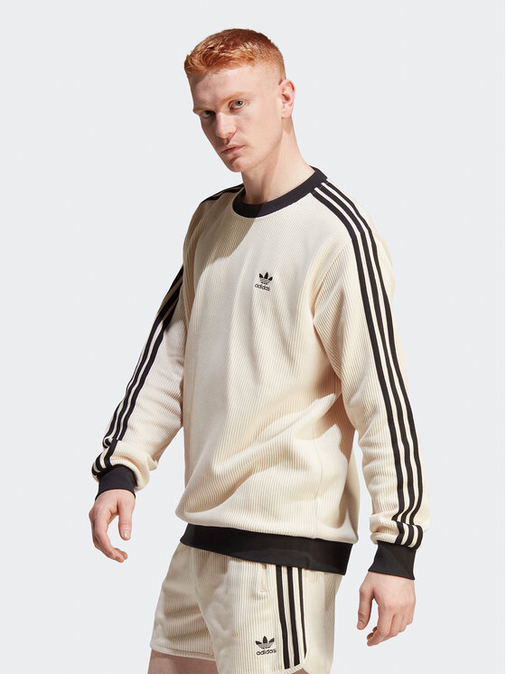 Felpa Adicolor Classics Waffle Crew HA9309 Beige