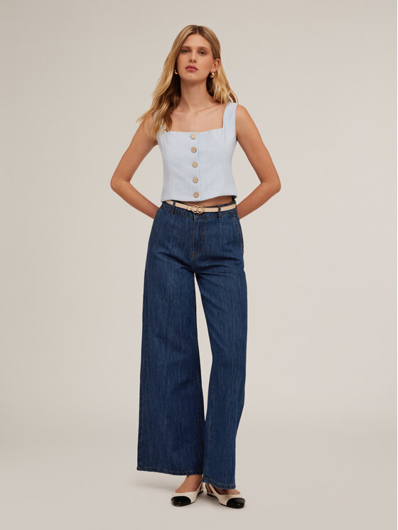 Motivi Motivi Jeansy P532Q103786N024 Niebieski Over Fit