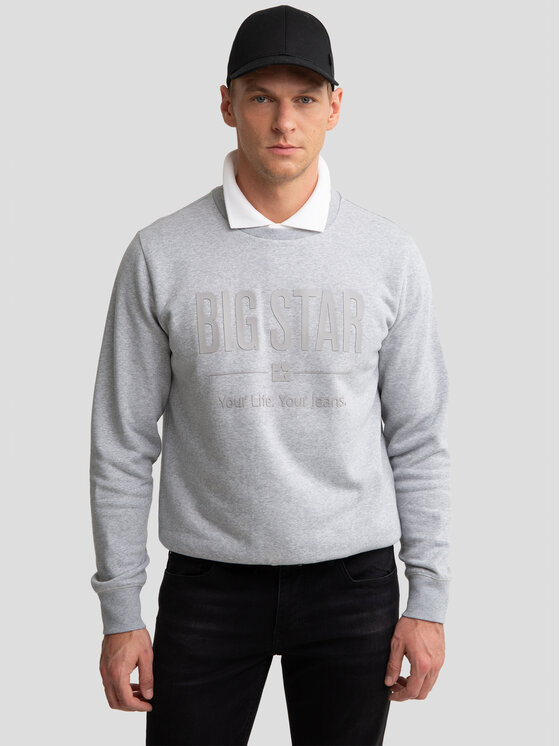 BIG STAR BIG STAR Bluza I Szary Basic Fit