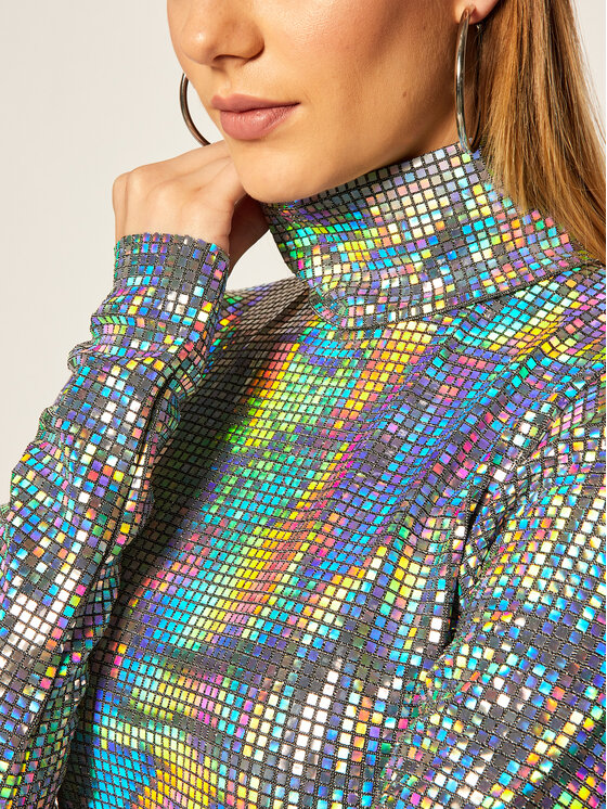 MSGM MSGM Golf 2941MDM05 207662 Srebrna Slim Fit