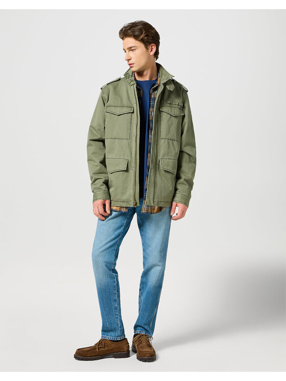 Wrangler Wrangler Giubbotto invernale FIELD JACKET DUSTY Verde Regular Fit