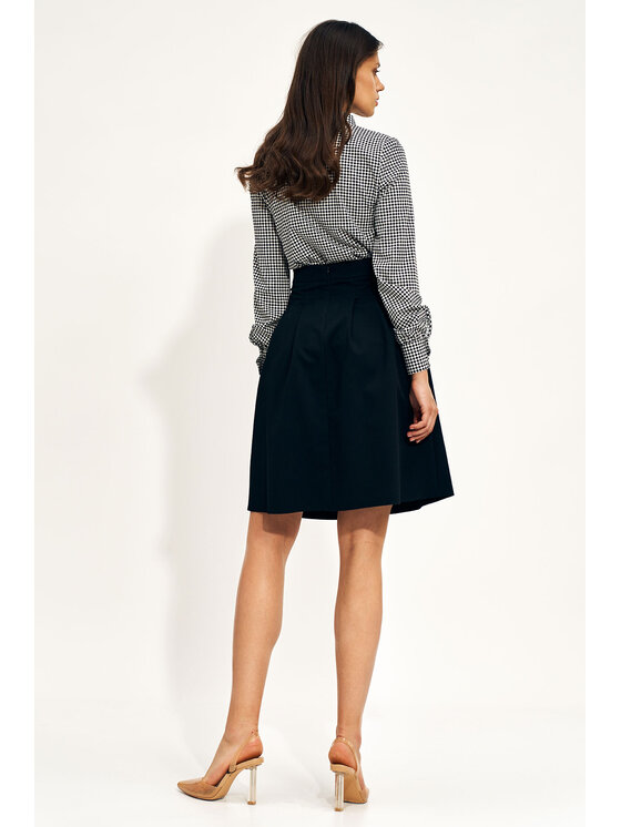 NIFE NIFE Spódnica midi SP66 Czarny Regular Fit