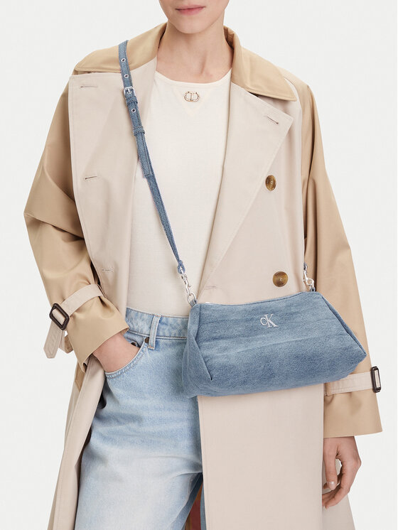 Calvin Klein Calvin Klein Ročna torba Denim Layla Shoulder Bag Sm LV04F3222G Modra