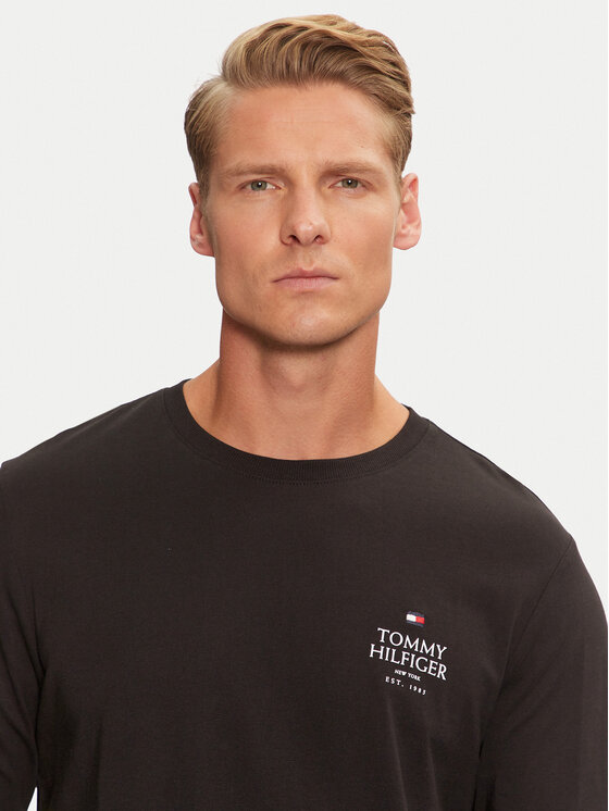 Tommy Hilfiger Tommy Hilfiger Hosszú ujjú MW0MW36501 Fekete Regular Fit