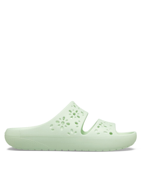 Şlapi Crocs Classic Floral Cutout Sandal 210966 Verde