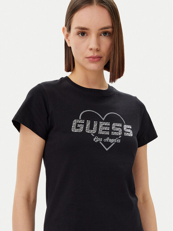 Guess Guess T-Shirt V5GI10 K9RM1 Czarny Regular Fit