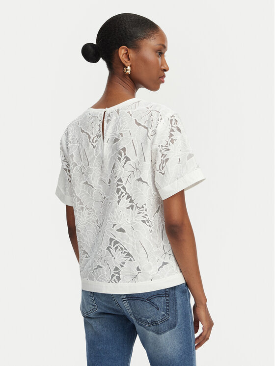 Guess Guess Blusa W6GH41 W1851 Bianco Regular Fit