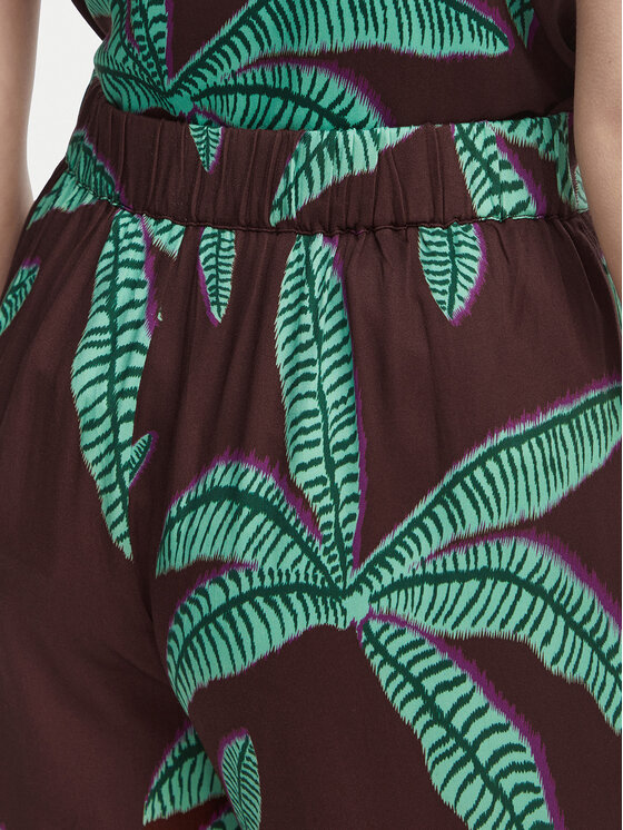 LOLA CASADEMUNT LOLA CASADEMUNT Текстилни панталони LS2614055 Кафяв Relaxed Fit