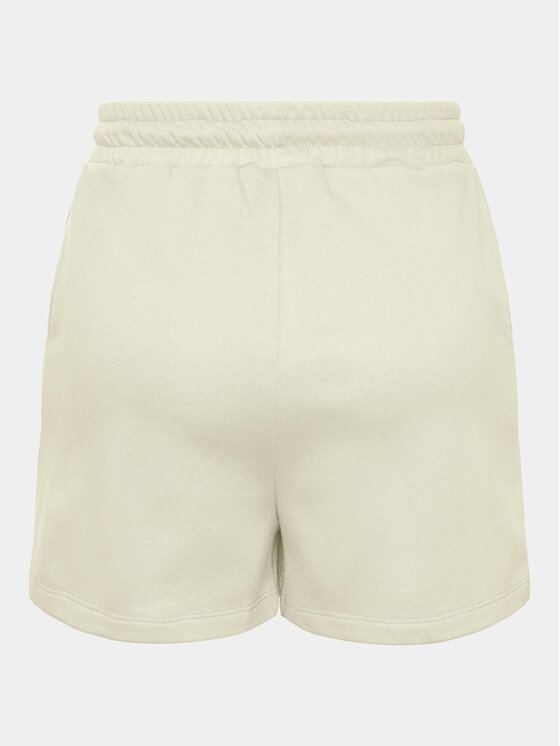 Pieces Szorty sportowe Chilli Summer 17118868 Écru Regular Fit | Modivo.pl