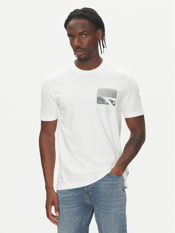 BOSS BOSS Póló Te_Container 50546920 Fehér Regular Fit