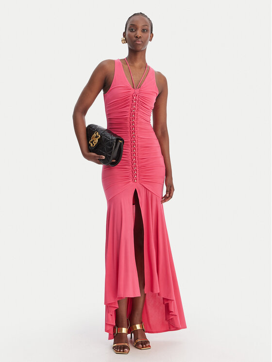 Just Cavalli Just Cavalli Коктейлна рокля 80PAOB01 CJB04 Розов Slim Fit