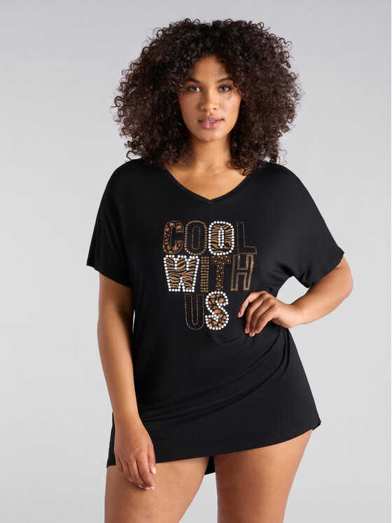 Fiorella Rubino Fiorella Rubino T-shirt G153L008463N033 Nero A-Line Fit
