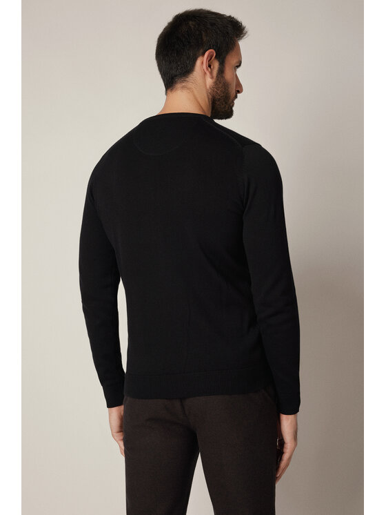 Lancerto Lancerto Sweter Joakim SW073225000048 Czarny Regular Fit