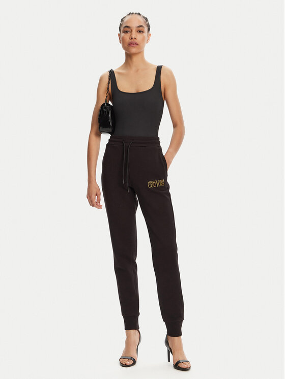 Versace Jeans Couture Versace Jeans Couture Donji dio trenerke 78HAAT06 Crna Regular Fit