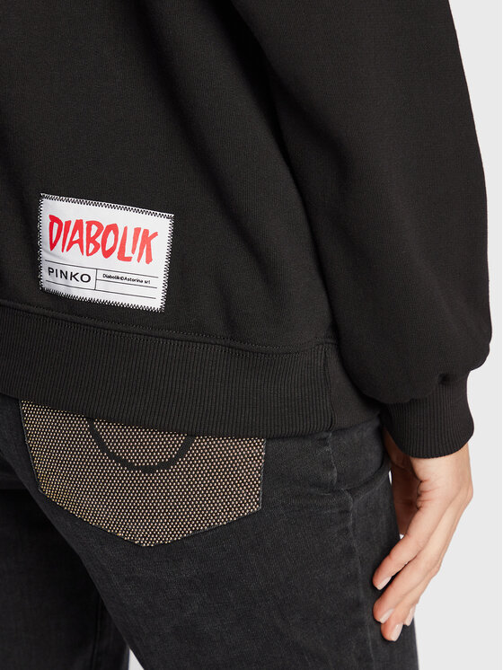 PINKO Pinko Μπλούζα DIABOLIK Fiammetta 1L109D 8314 Μαύρο Regular Fit