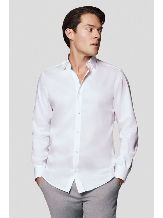 Lancerto Lancerto Koszula Koszula Biała Bawełniana Simone KO073224000076 Biały Slim Fit