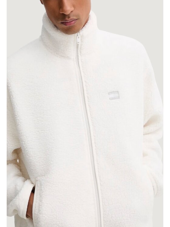 Tommy Jeans Tommy Jeans Μπουφάν δερμάτινο TJM RLX BADGE FZ TED Λευκό Casual Fit