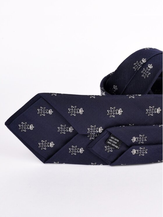 ELSNER ELSNER Krawat A1941 Heraldyk Granatowy