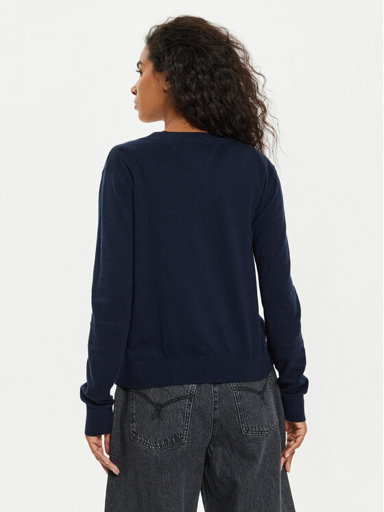 Tommy Jeans Tommy Jeans Sweter Tjw Essential DW0DW18670 Granatowy Regular Fit