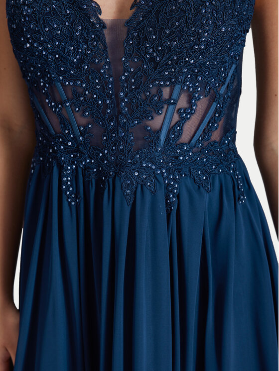 Hey Kyla Hey Kyla Официална рокля 5AI081HK Тъмносин Slim Fit