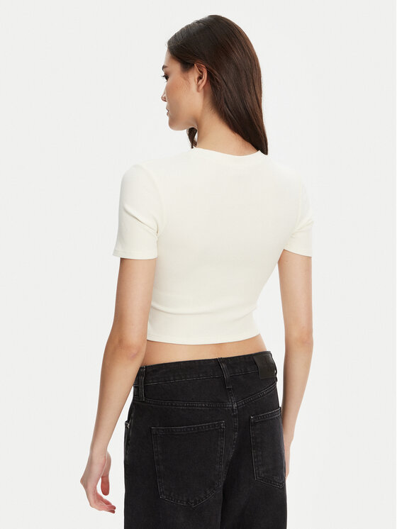 Guess Guess T-krekls V5YP08 K8RT2 Balts Slim Fit