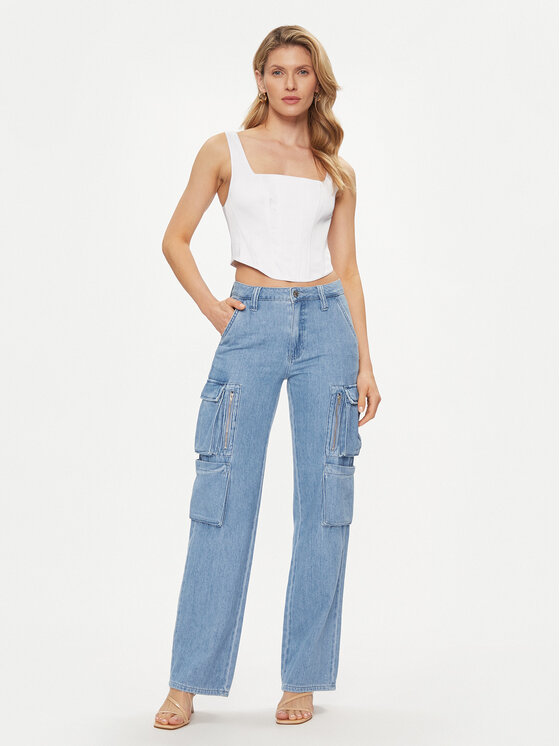 Guess Guess Top Sia W4GH47 WDEE2 Alb Regular Fit