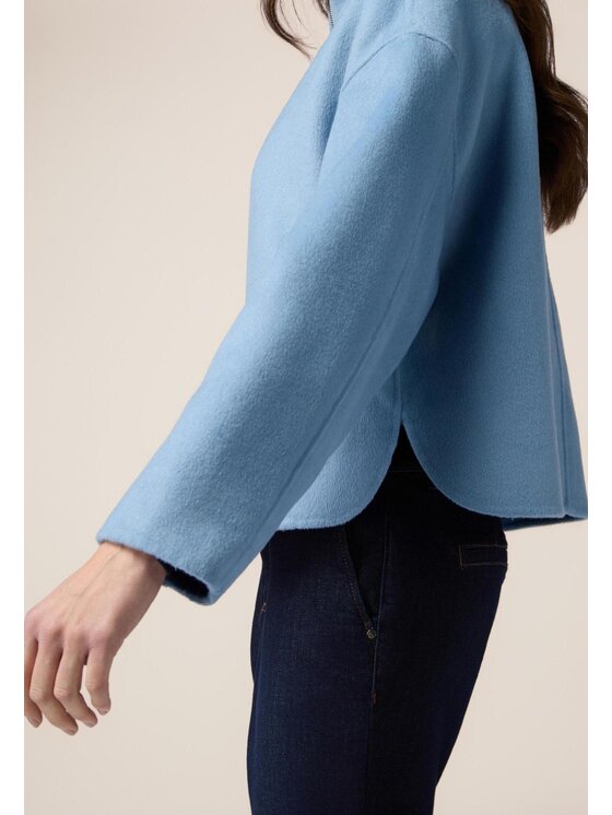 Oltre Oltre Płaszcz 8678J000201N004 Turkusowy Regular Fit