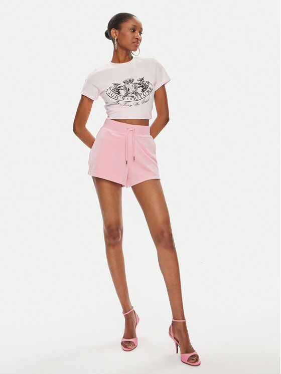 Juicy Couture Juicy Couture T-shirt Enzo Dog JCBCT224816 Ružičasta Slim Fit