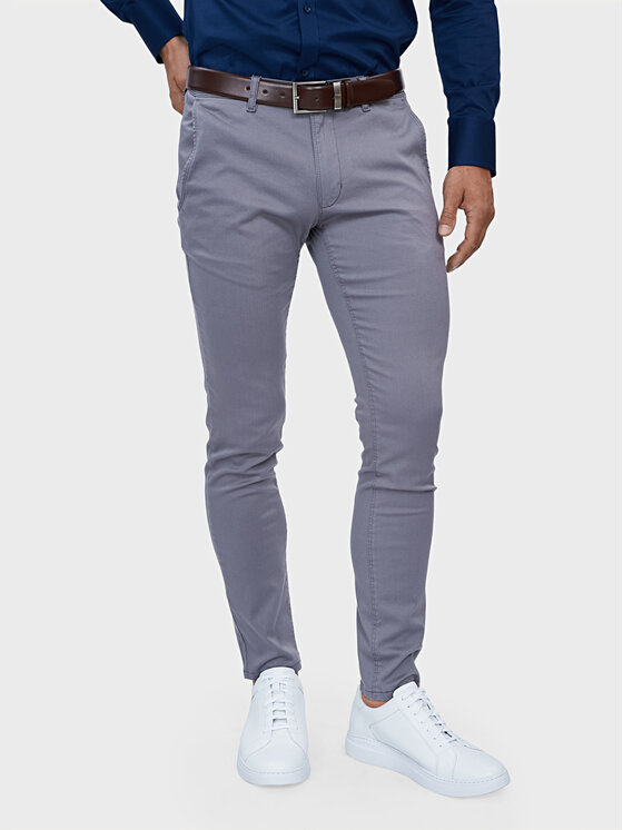 Evenemen Evenemen Chinosy LOGAN TAC 09476 GREY Szary Slim Fit