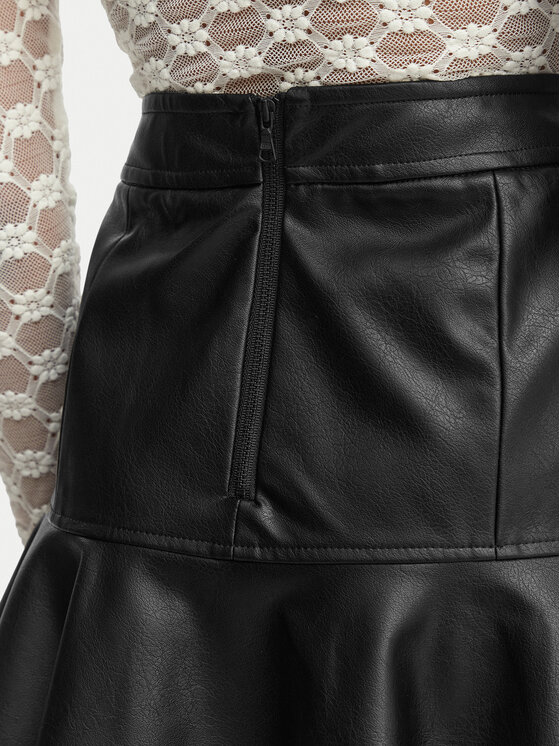 Bardot Bardot Dirbtinės odos sijonas Tisch 59924SB Juoda Regular Fit