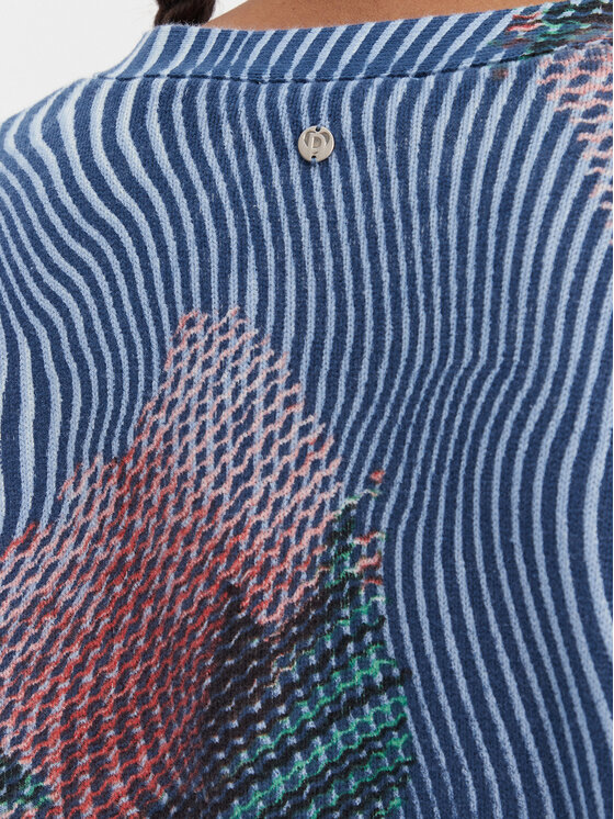 Desigual Desigual Kardigan 26SWJF19 Niebieski Regular Fit
