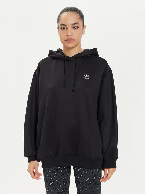 adidas Sweatshirt adicolor Trefoil IU2409 Schwarz Oversize Modivo