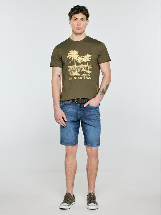 BIG STAR BIG STAR T-Shirt OMER Zielony Basic Fit