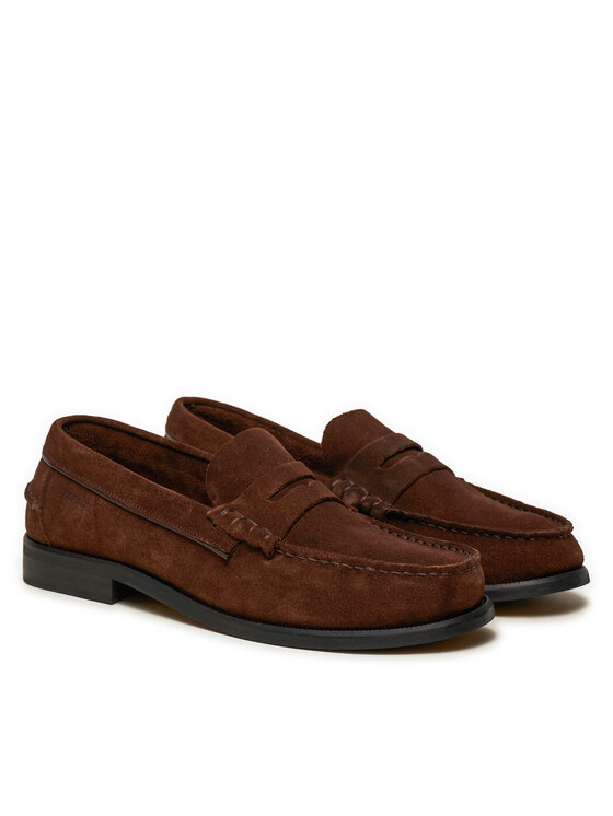 Tommy Hilfiger Tommy Hilfiger Mokasyny Classic Hilfiger Suede Loafer FM0FM05363 Brązowy