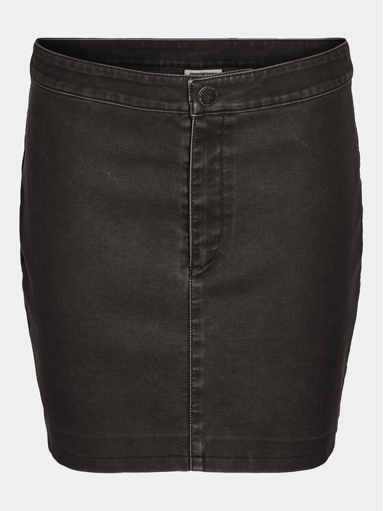 Noisy May Noisy May Suknja od imitacije kože Saorise 27028696 Crna Regular Fit