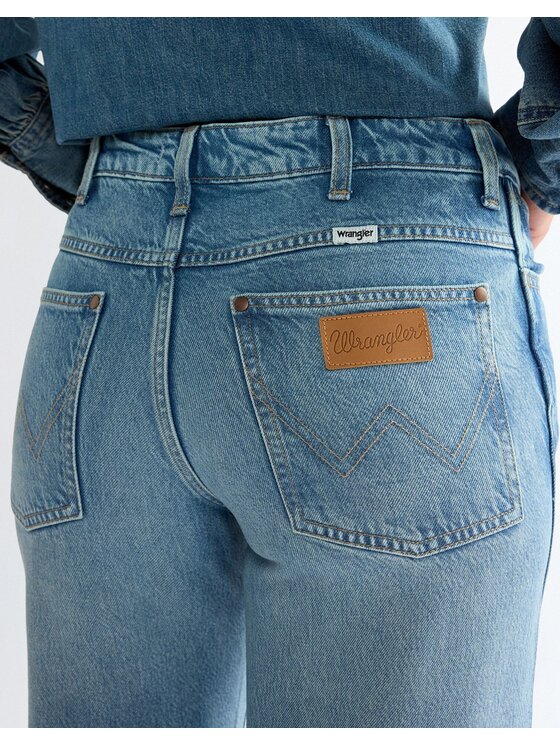 Wrangler Wrangler Jeansy WORLD WIDE Niebieski Wide Leg