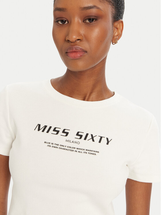 Miss Sixty Miss Sixty T-krekls 6L1SJ4300000 Balts Slim Fit