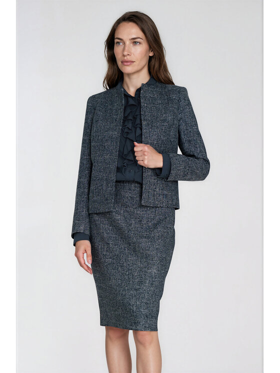 NIFE NIFE Midi sukňa SP96 Čierna Slim Fit