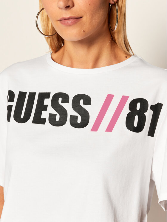 Guess Guess T-Shirt Clarissa W0YI91 K8FQ0 Bílá Regular Fit