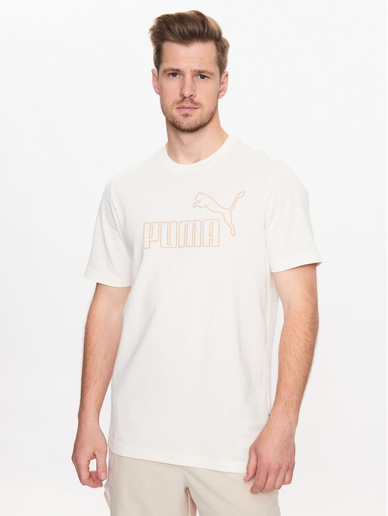 Puma T-krekls Essentials Elevated 673385 Bēšs Regular Fit