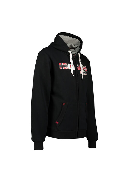 Geographical Norway Geographical Norway Bluza WT1880H/GN-BLACK Czarny Reglan Fit